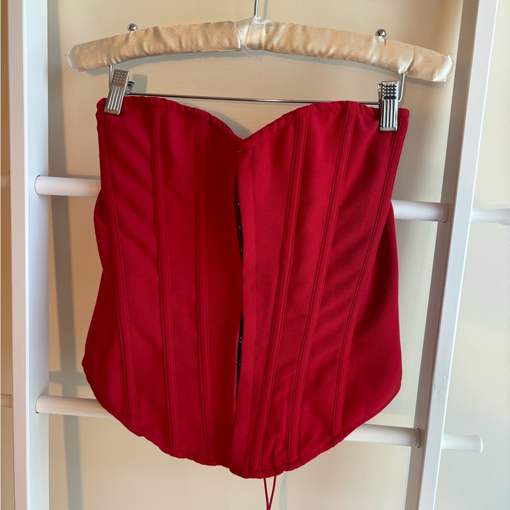 Red Corset Top from Pretty Little Thing